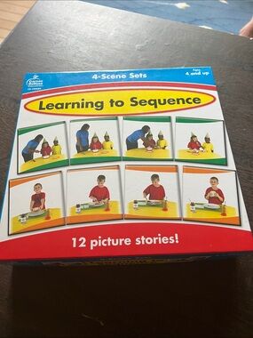 Carson Dellosa Learning to Sequence 4-Scene Cards Ages 4+ CD-140089